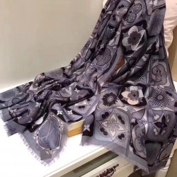 Anthracite Kamonogram Stole M71035 Anthracite Kamonogram Stole M71035