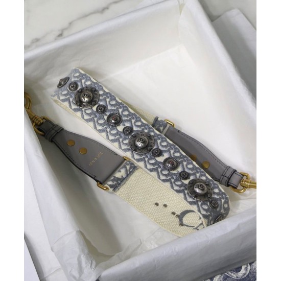 Dupe Alta gamma replica Cinturino in tela Christian Dior grigio imitazioni perfette Replica Alta gamma replica Cinturino in tela Christian Dior grigio Griffate