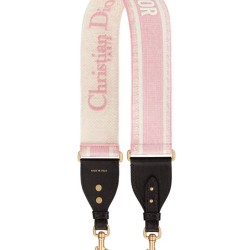 Replica Pari all'originale replica Cinturino ricamato Christian Dior 'Christian Dior' rosa Griffate