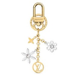 Replica Alta gamma replica Louis Vuitton Snowflakes Borse Charm e portachiavi M80240 d'oro Griffate
