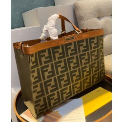 Borsa Peekaboo X-tote Canvas 8BH374 Caffè