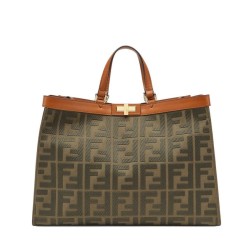 Borsa Peekaboo X-tote Canvas 8BH374 Caffè