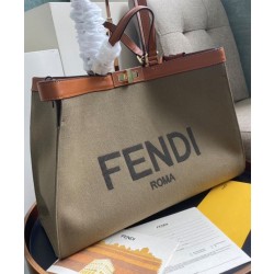 Qualità superiore replica Peekaboo X-tote Canvas 8BH374 Khaki