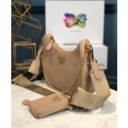 Borse Replica Prada Re-Edition 2005 in pelle Saffiano 1BH204 Albicocca