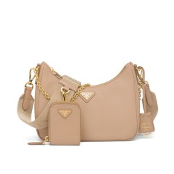 Borse Replica Prada Re-Edition 2005 in pelle Saffiano 1BH204 Albicocca