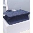 Borsa tote Christian Dior piccola Dior Book Blu scuro