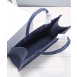 Borsa tote Christian Dior piccola Dior Book Blu scuro