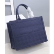 Borsa tote Christian Dior piccola Dior Book Blu scuro