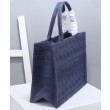 Borsa tote Christian Dior piccola Dior Book Blu scuro