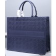 Christian Dior Cannage Embroidery Dior Book Tote Borse Blu scuro
