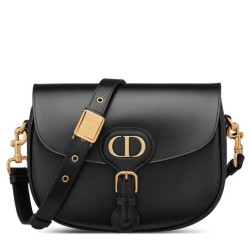 Replica Christian Dior Medium Dior Bobby Borse Nera Griffate