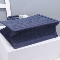 Dupe Borsa tote Christian Dior piccola Dior Book Blu scuro imitazioni perfette Replica Borsa tote Christian Dior piccola Dior Book Blu scuro Griffate