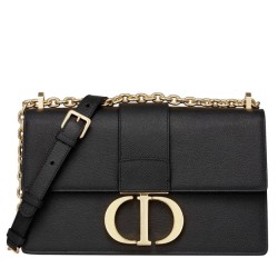 Replica Borsa a catena Christian Dior 30 Montaigne Nera Griffate