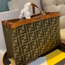 Dupe Borsa Peekaboo X-tote Canvas 8BH374 Caffè imitazioni perfette Replica Borsa Peekaboo X-tote Canvas 8BH374 Caffè Griffate