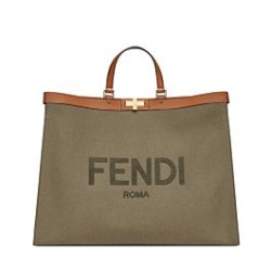 Replica Qualità superiore replica Peekaboo X-tote Canvas 8BH374 Khaki Griffate