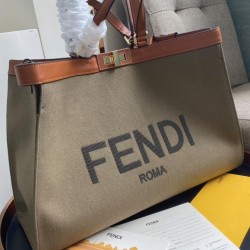 Dupe Qualità superiore replica Peekaboo X-tote Canvas 8BH374 Khaki imitazioni perfette Replica Qualità superiore replica Peekaboo X-tote Canvas 8BH374 Khaki Griffate
