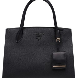 Replica Borsa Prada Monochrome 1BA155 Nera Griffate