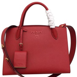 Replica Borsa Prada Monochrome 1BA155 Rossa Griffate