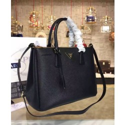 Imitazione Borsa tote Prada Galleria in pelle morbida 1BA274 Nera