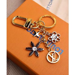 Alta gamma replica LV Snowflakes Borse Charm e portachiavi M80240 d'oro