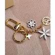 Alta gamma replica LV Snowflakes Borse Charm e portachiavi M80240 d'oro