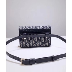 Pochette Christian Dior 30 Montaigne 2-in-1 blu scuro