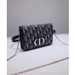 Pochette Christian Dior 30 Montaigne 2-in-1 blu scuro
