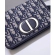 Pochette Christian Dior 30 Montaigne 2-in-1 blu scuro