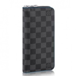 Qualità superiore replica Zippy Portafoglio Vertical Damier Graphite N63305