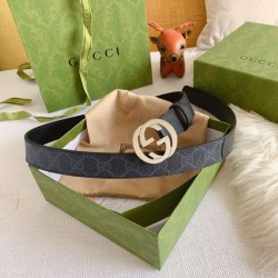 Pari all'originale replica Cintura Gucci GG con fibbia Doppia G 625839