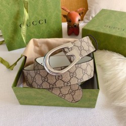Pari all'originale replica Cintura reversibile Gucci GG Marmont 655566 Marrone
