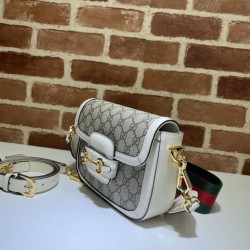 Gucci Horsebit 1955 Mini Imitazioni borse griffate 658574 Bianco Gucci Horsebit 1955 Mini Imitazioni borse griffate 658574 Bianco