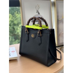 Imitazione Gucci Diana piccola Tote Bag 660195 Nero