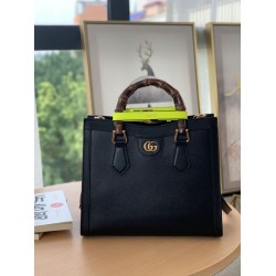 Imitazione Gucci Diana piccola Tote Bag 660195 Nero