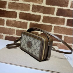 Gucci Borsa Mini con Interlocking G 671674 Marrone