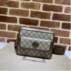 Imitazione Borsa Gucci Messenger con Interlocking G 674164 Marrone