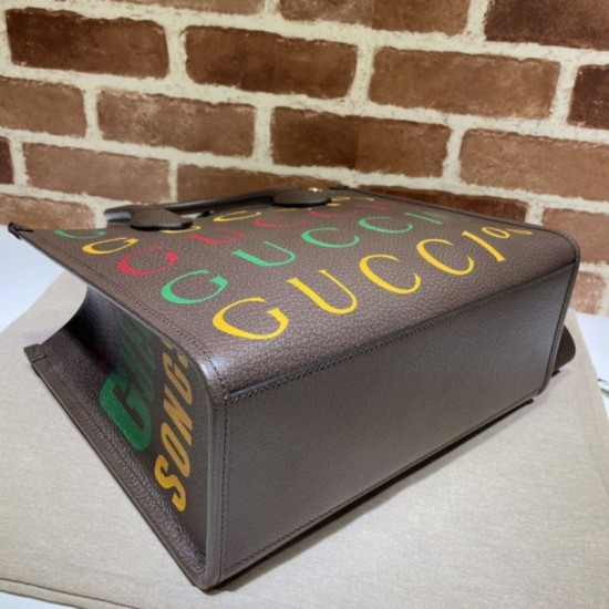 Dettagli perfetti Gucci 100 Borsa tote piccola 680956 Caffè