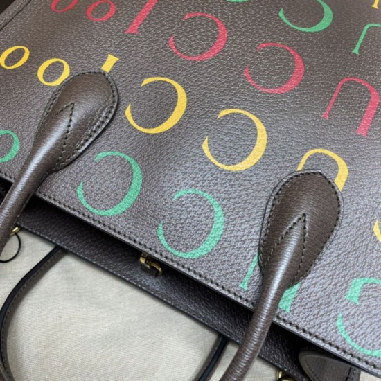 Dettagli perfetti Gucci 100 Borsa tote piccola 680956 Caffè