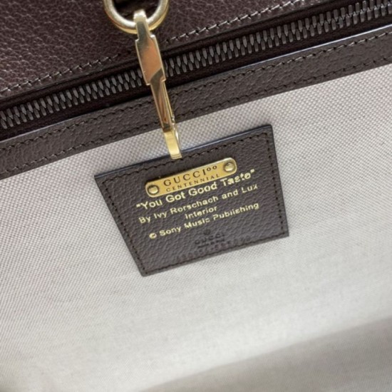 Dettagli perfetti Gucci 100 Borsa tote piccola 680956 Caffè
