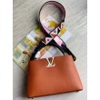 Qualità superiore replica LV Capucines BB In Pelle Marrone M59266