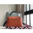 Qualità superiore replica LV Capucines BB In Pelle Marrone M59266