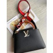 Borse Firmate Replica LV Capucines MM In Pelle Nera M59020