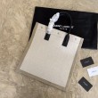 Borsa shopping YSL Saint Laurent rive gauche Bianco
