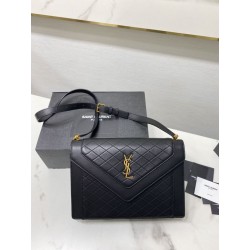 Borse Replica YSL Saint Laurent gaby Satchel trapuntata in pelle di agnello nera