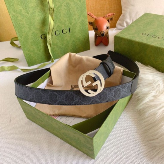 Pari all'originale replica Cintura Gucci GG con fibbia Doppia G 625839