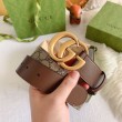 Pari all'originale replica Cintura Gucci GG con fibbia Doppia G 625839 Marrone