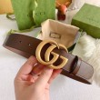 Pari all'originale replica Cintura Gucci GG con fibbia Doppia G 625839 Marrone