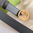 Pari all'originale replica Cintura Gucci GG con fibbia Doppia G 625839 Nera