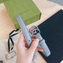 Qualità superiore replica Cintura Gucci GG Marmont sottile 2cm 414516 Grigio