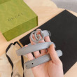 Qualità superiore replica Cintura Gucci GG Marmont sottile 2cm 414516 Grigio Qualità superiore replica Cintura Gucci GG Marmont sottile 2cm 414516 Grigio